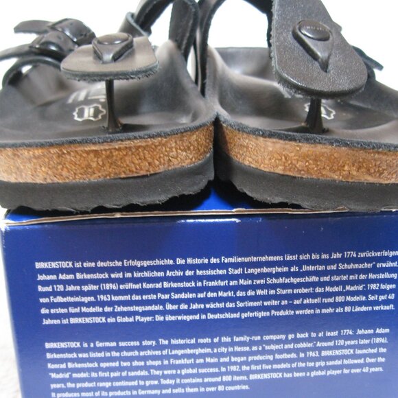 Tatami by Birkenstock Exquisite ADANA, like GIZEH. Black Leather 40 R US W 9 M 7 - Picture 7 of 8